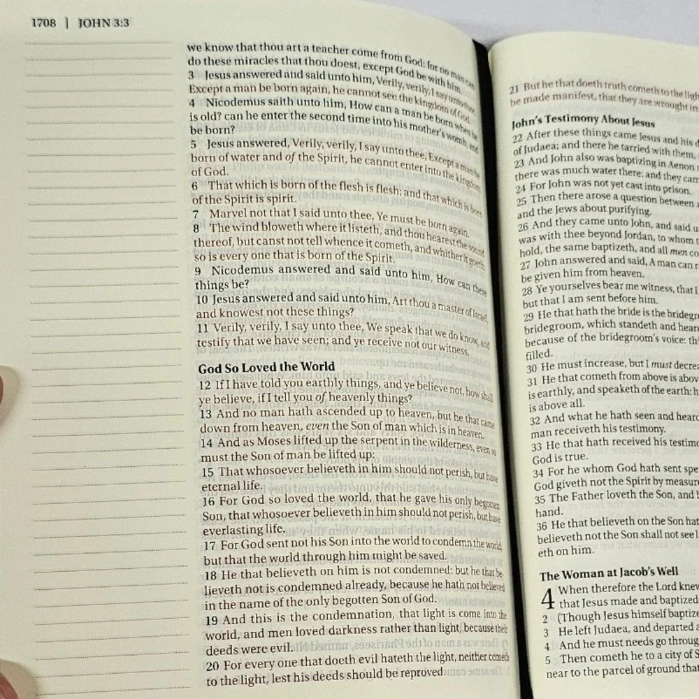Thomas Nelson KJV Journal the Word Bible Large Print Black Hardcover Red Letter